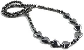 img 1 attached to 💎 MRC Heart Shaped Black Hematite Necklace for Chakra Balance - Ideal for Adults, Teens, and Children with Storage Pouch
