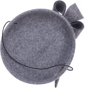 img 1 attached to Gray Women's Wool Felt Fascinator Hat for Cocktail, Races & Fancy Cheltenham Festival - A302, One Size