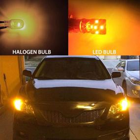 img 3 attached to 🔆 LASFIT Amber Yellow LED Bulbs 1156 1141 7506 BA15S P21W 1073 - Polarity Free, Super Bright High Power Turn Signal Blinker Lights (Pack of 2)