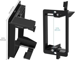 img 1 attached to 📎 1-Gang Low Voltage Mounting Bracket - 10 Pack, Wall Plate Mount for Horizontal/Vertical Placement - Black