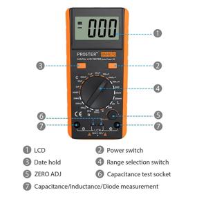 img 2 attached to Proster LCR Meter - Multimeter Tester for Capacitance, Resistance, Inductance Measurement with LCD Display and Over-range Indicator