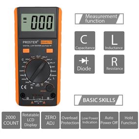 img 3 attached to Proster LCR Meter - Multimeter Tester for Capacitance, Resistance, Inductance Measurement with LCD Display and Over-range Indicator