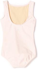 img 1 attached to Danskin Girls Basic Cotton High Neck Tank Leotard: Comfortable and Stylish Dance Apparel