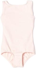 img 2 attached to Danskin Girls Basic Cotton High Neck Tank Leotard: Comfortable and Stylish Dance Apparel