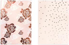 img 4 attached to 🎁 Nicrohome Rose Gold Gift Wrapping Paper: Modern Metallic Polka Dot Rose Design – Perfect for Baby/Bridal Showers, Weddings, Birthdays, and More!