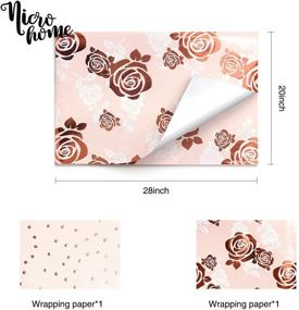 img 2 attached to 🎁 Nicrohome Rose Gold Gift Wrapping Paper: Modern Metallic Polka Dot Rose Design – Perfect for Baby/Bridal Showers, Weddings, Birthdays, and More!