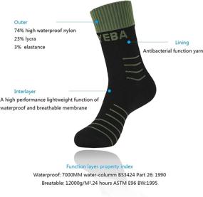 img 1 attached to 🧦 Layeba 100% Waterproof Breathable Socks [SGS Certified] - Unisex Outdoor Sports Hiking Trekking Skiing - 1 Pair & 2 Pairs