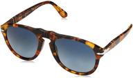 persol po0649 black crystal sunglasses - men's stylish accessories logo