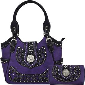 img 4 attached to 👜 Stylish Western Rhinestone Shoulder Handbags & Wallets – Ideal for Concealed Carry and Country Fashion