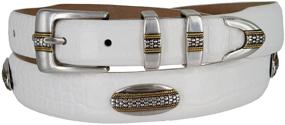 img 1 attached to St Andrews Gold Alligator Embossed Men's Accessories: High-Quality Belts for Elevated Style