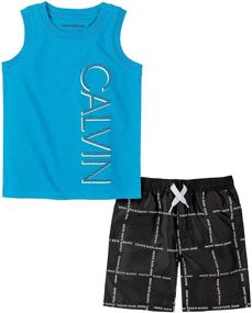 img 1 attached to 🩳 Stylish Calvin Klein Pieces Muscle Shorts for Boys' Clothing Sets
