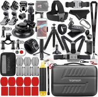 📸 vamson 63-in-1 accessories kit: mounts, tripods, and more for gopro hero 10 9 8 7 6 5 black, dji osmo action camera, insta360, xiaomi yi 4k, and more logo