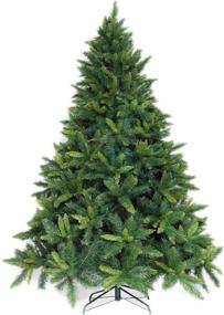 img 4 attached to Potalay Unlit Artificial Christmas Tree 4, 5, 6, 🎄 7.5 Feet - Premium Hinged Full Spruce Tree (4 FT)