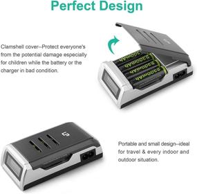 img 1 attached to LP AA AAA Battery Charger Pack: Fast and Reliable Charging Solution