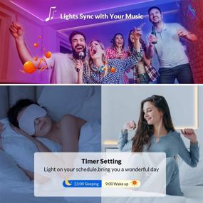 img 1 attached to 🌈 Ultra-Long 65.6ft/20m RGB LED Strip Lights with Music Sync, Remote Control, and 600LEDs - Color Changing Tape Lights for Bedroom Ceiling - Bright DIY Color Options - ETL Listed Adapter Included