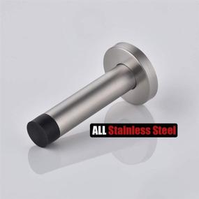 img 2 attached to 🚪 JQK Door Stopper, Brushed 304 Stainless Steel Sound Dampening Door Stop Bumper Wall Protector 4 Pack, DSB5-BN-P4