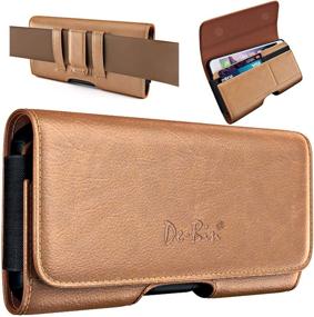 img 4 attached to 📱 De-Bin Belt Holster Case for iPhone 12 & 11 Pro Max, iPhone Xs Max, 7 Plus 8 Plus 6s Plus - Brown