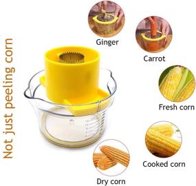 img 2 attached to 🌽 Corn Stripper Peeler & Remover with Measuring Cup and Grater - Kitchen Tool for Slicing, Cutting, and Stripping Corn