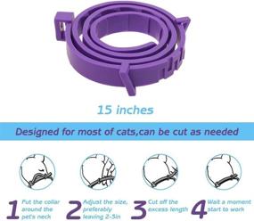 img 4 attached to 🐱 PUPTECK Calming Collar for Cats and Small Dogs - 15inch, Purple: Safe, Long-Lasting Anxiety and Stress Relief, Canine and Feline Calm Protective Collar for up to 60 Days