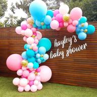 🎈 baby blue and baby pink balloons combo - 100 pcs matte white balloons for he or she gender reveal party, boy or girl baby shower pink - gender reveal party supplies логотип