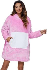 img 2 attached to Stylish Mailanda Wearable Blanket Sweatshirt Unisex Panda Hoodie Oversized Sherpa Blanket Warm with Pocket