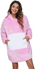 img 1 attached to Stylish Mailanda Wearable Blanket Sweatshirt Unisex Panda Hoodie Oversized Sherpa Blanket Warm with Pocket