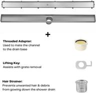 🚿 dreamdrain professional stainless steel linear drain: easy installation with hair catcher - tile floor grate shower drain kit (24 x 2.75 inches) logo