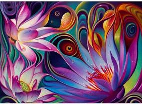 img 4 attached to Colorful Lotus 5D DIY Diamond Painting Kit for Adults - Full Drill Rhinestone Embroidery Cross Stitch Arts Craft for Home Wall Decor - 12 x 16 inch