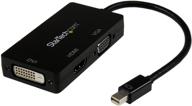 🔌 startech.com 3-в-1 адаптер mini displayport - 1080p - mini dp/thunderbolt к hdmi/vga/dvi конвертер для расширенной связи с монитором (mdp2vgdvhd) логотип