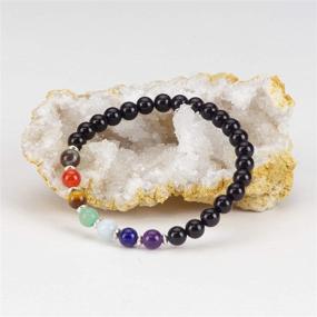 img 3 attached to 🍒 Cherry Tree Collection: Natural Gemstone Chakra Bracelet with Sterling Silver Spacers, 6mm Beads, Men/Women, Small/Medium/Large Sizes