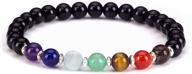 🍒 cherry tree collection: natural gemstone chakra bracelet with sterling silver spacers, 6mm beads, men/women, small/medium/large sizes logo