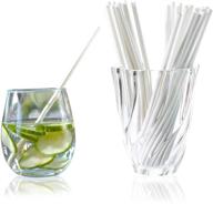 100 pack of individually wrapped biodegradable white paper straws by siplypaper - eco-friendly, disposable, dye-free straws for smoothies, milkshakes, cocktails - perfect for restaurants and party supplies logo