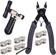 🚲 aunocy bike chain removal kit - premium bicycle chain repair tool set - bike link plier, chain breaker splitter tool with 6 pairs of links included - user-friendly solution - quick fix for cyclists logo