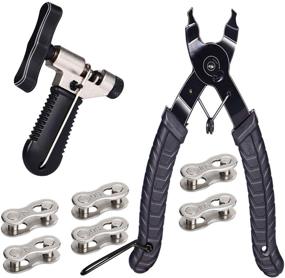 img 4 attached to 🚲 Aunocy Bike Chain Removal Kit - Premium Bicycle Chain Repair Tool Set - Bike Link Plier, Chain Breaker Splitter Tool with 6 Pairs of Links Included - User-Friendly Solution - Quick Fix for Cyclists