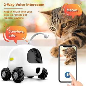 img 1 attached to 📷 AJK iOS App Compatible Smart Pet Camera with Dog Treat Dispenser & WiFi Pet Monitor - 1080P Night Vision, 2 Way Audio, Video Tossing Feeder for Puppy Dogs & Cats (White)