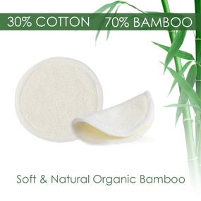 img 3 attached to 🌿 Organic Bamboo Reusable Makeup Remover Pads - 20 PCS with Laundry Bag: Washable Facial & Eye Cotton Rounds