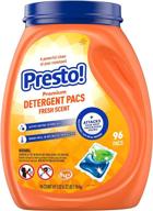 🧼 presto! laundry detergent pacs: 96 count fresh scent - buy from amazon brand logo