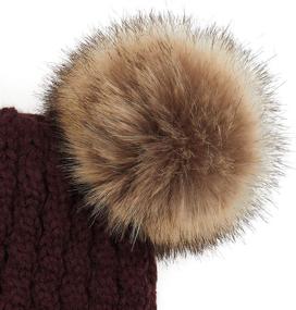 img 1 attached to C.C Hatsandscarf Exclusives Cable Knit Double Pom Winter Beanie: Stylish Headwear for Cold Weather (HAT-2055)(HAT-23)