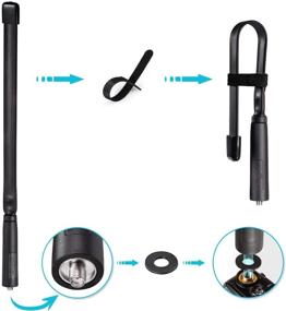 img 2 attached to Bingfu Tactical Foldable Antenna 2-Pack - Dual Band VHF UHF 136-520MHz, 13 inch, SMA Female, for Kenwood, Baofeng UV-5R, BF-F8HP, UV-82, BF-888S, UV-5X3 Ham Two Way Radio Walkie Talkie