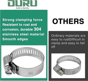 img 1 attached to 🔒 OURU 6-Pack of 29mm Adjustable Stainless Steel Clamps