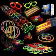 🎉 joyin 200 glow sticks party pack 8" glowsticks - 456 pcs 7 colors: bracelets, necklaces, party supplies for july 4th, christmas, halloween, new year eve 2021 logo
