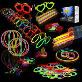 img 1 attached to 🎉 JOYIN 200 Glow Sticks Party Pack 8" Glowsticks - 456 PCs 7 Colors: Bracelets, Necklaces, Party Supplies for July 4th, Christmas, Halloween, New Year Eve 2021