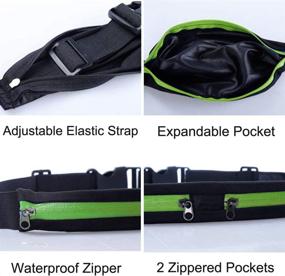 img 3 attached to 👜 Limiwulw Waist Pack Bag Fanny Pack: Hands-Free Solution for Carrying all Essentials - Adjustable Water Resistant Running Gear in Green for Men and Women