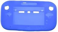 🎮 blue soft silicone gamepad cover - anti-slip protector shell for wii u with improved grip logo