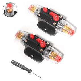 img 4 attached to 🔌 Monrand 2 Pack 150A Car Audio Inline Circuit Breaker, 12V 20A 30A 40A 50A 60A Fuse for Enhanced System Protection