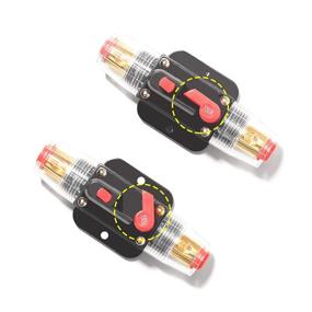 img 3 attached to 🔌 Monrand 2 Pack 150A Car Audio Inline Circuit Breaker, 12V 20A 30A 40A 50A 60A Fuse for Enhanced System Protection