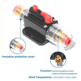 img 2 attached to 🔌 Monrand 2 Pack 150A Car Audio Inline Circuit Breaker, 12V 20A 30A 40A 50A 60A Fuse for Enhanced System Protection