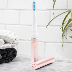 img 2 attached to 🦷 Pop Sonic Go Sonic Toothbrush: Unleash Vibrant Oral Care with the Go Everywhere Sonic Toothbrush - Metallic Rose