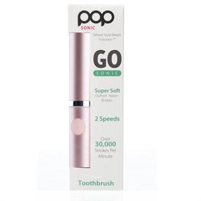 img 1 attached to 🦷 Pop Sonic Go Sonic Toothbrush: Unleash Vibrant Oral Care with the Go Everywhere Sonic Toothbrush - Metallic Rose