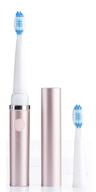 🦷 pop sonic go sonic toothbrush: unleash vibrant oral care with the go everywhere sonic toothbrush - metallic rose logo